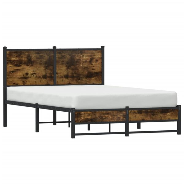 vidaXL Metallbett ohne Matratze R&auml;uchereiche 120x190 cm