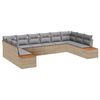 vidaXL Gartensofa-set 10 stk. Beige Poly Rattan