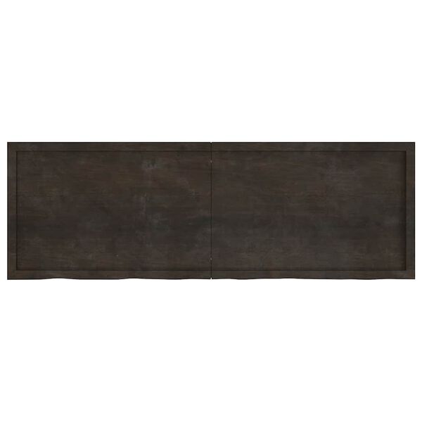 vidaXL Wandregal Dunkelbraun 180x60x(2-4)cm Massivholz Eiche Behandelt