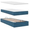 vidaXL Ottoman-Bett mit Matratze Dunkelblau 100x200 cm Samt