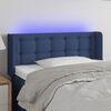 vidaXL LED Kopfteil Blau 83x16x78/88 cm Stoff