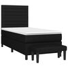 vidaXL Boxspringbett mit Matratze Schwarz 90x200 cm Stoff