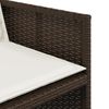 vidaXL 13-tlg. Garten-Essgruppe mit Kissen Braun Poly Rattan