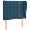 vidaXL Kopfteil mit Ohren Dunkelblau 103x23x118/128 cm Samt