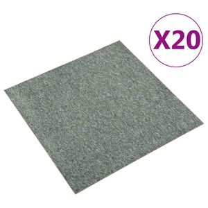 vidaXL Teppichfliesen 20 Stk. 5 m&sup2; 50x50 cm Gr&uuml;n