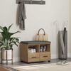vidaXL Flurbank mit Kissen mit Speicher Artisan-Eiche 60 x 38 x 46 cm