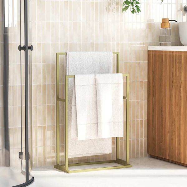 vidaXL Handtuchst&auml;nder Gold 48x24x78,5 cm Eisen