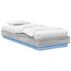 vidaXL Bettgestell mit LED Grau Sonoma 80 x 200 cm Holzwerkstoff
