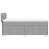 vidaXL Boxspringbett mit Matratze Hellgrau 90x190 cm Stoff