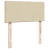 vidaXL Ottoman-Bett mit Matratze Creme 90x200 cm Stoff
