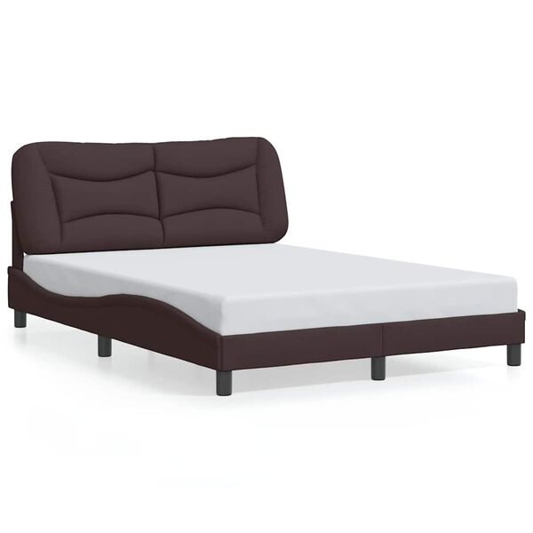 vidaXL Bettgestell ohne Matratze "Hvar" Dunkelbraun 120x200 cm Stoff