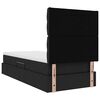 vidaXL Bett mit Stauraum und LED mit LED Schwarz 90 x 200 cm Polyester