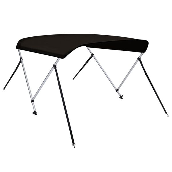 vidaXL 2-Bow Bimini Top Schwarz 180x130x110 cm