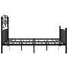 vidaXL Bettgestell Schwarz Metall 160x200 cm