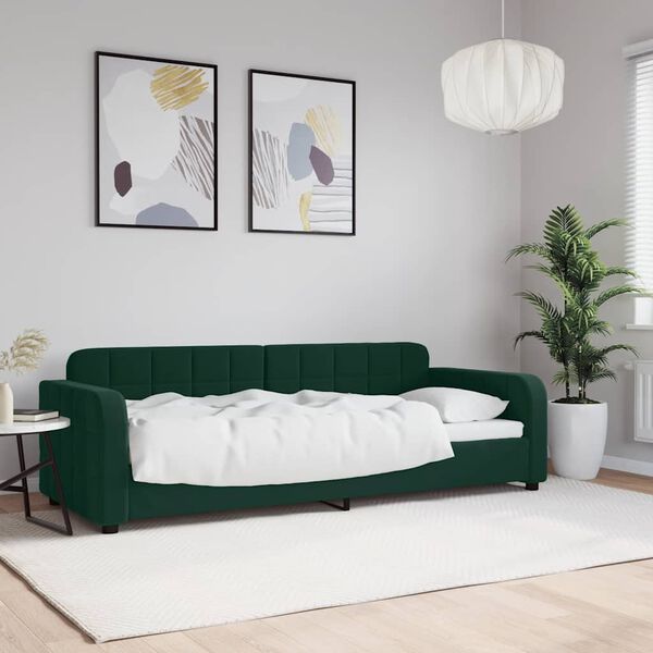 vidaXL Tagesbett Dunkelgr&uuml;n 80x200 cm Samt