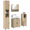 vidaXL Badezimmerm&ouml;bel-Set 4 pcs Sonoma-Eiche Holzwerkstoff & Metall