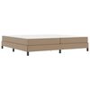 vidaXL Bettrahmen mit Matratze Cappuccino 200 x 200 cm Stoff