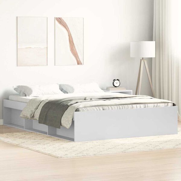 vidaXL Bettgestell Wei&szlig; 120x190 cm