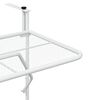 vidaXL Balkontisch Wei&szlig; 60x40 cm Stahl