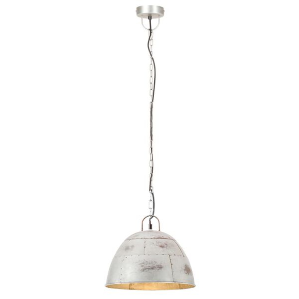 vidaXL H&auml;ngelampe Vintage Industriestil 25 W Silbern Rund 31 cm E27