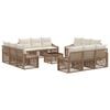 vidaXL Gartensofa-set 13 pcs Beige Poly-Rattan