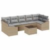 vidaXL Sofa Set Beige und Hellgrau 55 x 55 x 37 cm Poly Rattan
