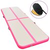 vidaXL Aufblasbare Gymnastikmatte mit Pumpe 600x100x10 cm PVC Rosa
