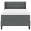 vidaXL Boxspringbett mit Matratze Dunkelgrau 200 x 80 cm Polyester