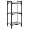 vidaXL B&uuml;cherregal 3 B&ouml;den Grau Sonoma 40x30x86 cm Holzwerkstoff