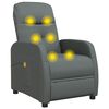 vidaXL Massagesessel Dunkelgrau Stoff