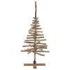 vidaXL Weihnachtsbaum mit Ständer Braun 120 cm Massivholz Teak