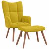 vidaXL Relaxsessel mit Hocker Senfgelb Samt