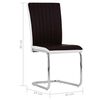 vidaXL Freischwinger 2 Stk. Braun Kunstleder