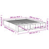 vidaXL Bettgestell Betongrau 180x200 cm Holzwerkstoff