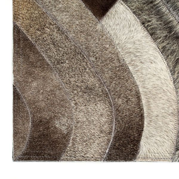 vidaXL Teppich Echtes Kuhfell Patchwork 160&times;230cm Grau/Silbern