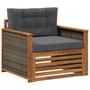 vidaXL Outdoor Mittelsofa Natur