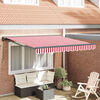 vidaXL Einziehbare Markise Rot und Wei&szlig; 350 x 250 cm