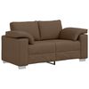 vidaXL Sofa 3 pcs Braun Leinenmischgewebe