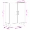 vidaXL Sideboard Schwarz Eichen-Optik 69,5 x 34 x 90 cm Holzwerkstoff