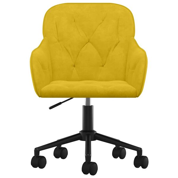 vidaXL B&uuml;rostuhl Drehbar Gelb Samt