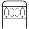 vidaXL Kopfteil Metall Schwarz 90 cm