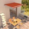 vidaXL Manuelle Markise mit Solar-LED 3 x 2,5 m Bordeauxrot