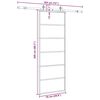 vidaXL Schiebet&uuml;r mit Beschlag Schwarz 76x205 cm ESG-Glas