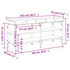 vidaXL Schuhbank Braun Eichen-Optik 102x32x47 cm Holzwerkstoff