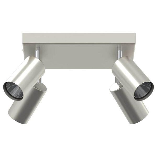 vidaXL Deckenstrahler mit Strahlern Nickel 26 x 26 x 16 cm Metall