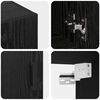 vidaXL Wandschrank Schwarz Eichen-Optik 60 x 31 x 70 cm Holzwerkstoff