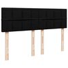 vidaXL Boxspringbett mit Matratze Schwarz 160x200 cm Stoff
