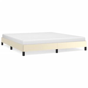 vidaXL Bettgestell Creme 180x200 cm Kunstleder