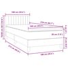 vidaXL Boxspringbett mit Matratze Dunkelblau 100x210 cm Samt