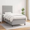 vidaXL Boxspringbett mit Matratze Hellgrau 100x200 cm Stoff